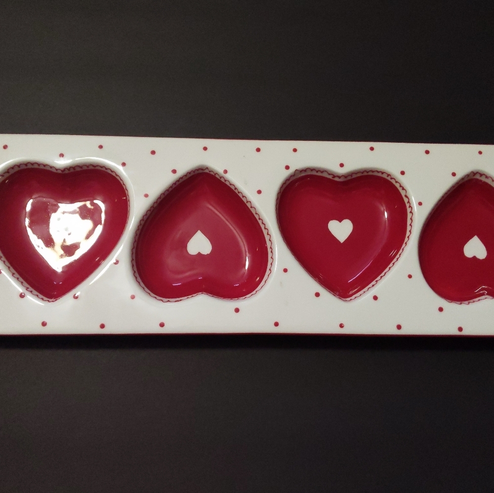 Adorable Red Heart Candy Dish